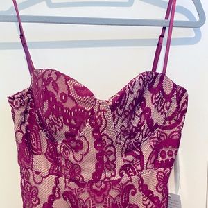 Burgundy & Lace Lulu’s Cocktail Dress - Medium